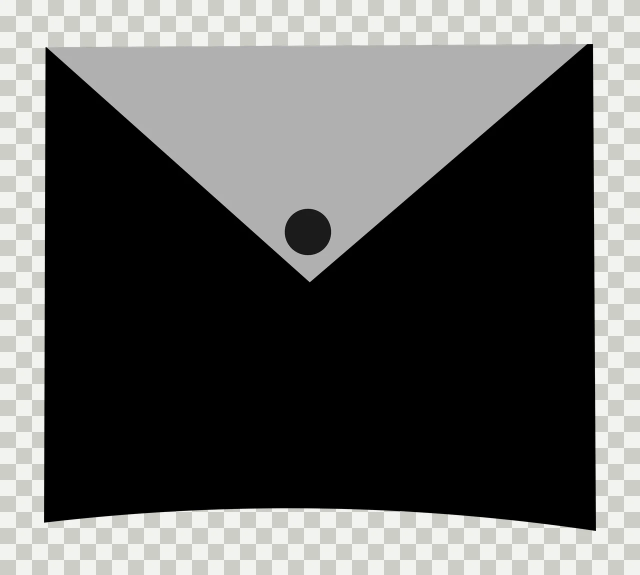 Black Square With Curved Bottom side minimalist shape plain white transparency and detail preview thumbnail