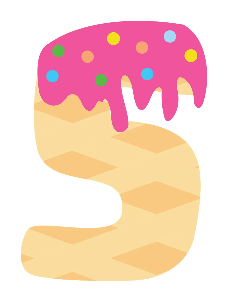 Ice Cream Font Character 28 scalable logo design icon