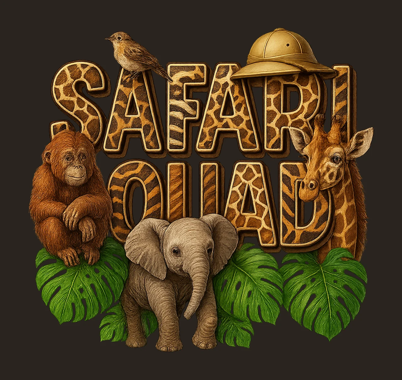 Safari Squad Daddy Family Vacation Design Safari Trip contrast preview thumbnail
