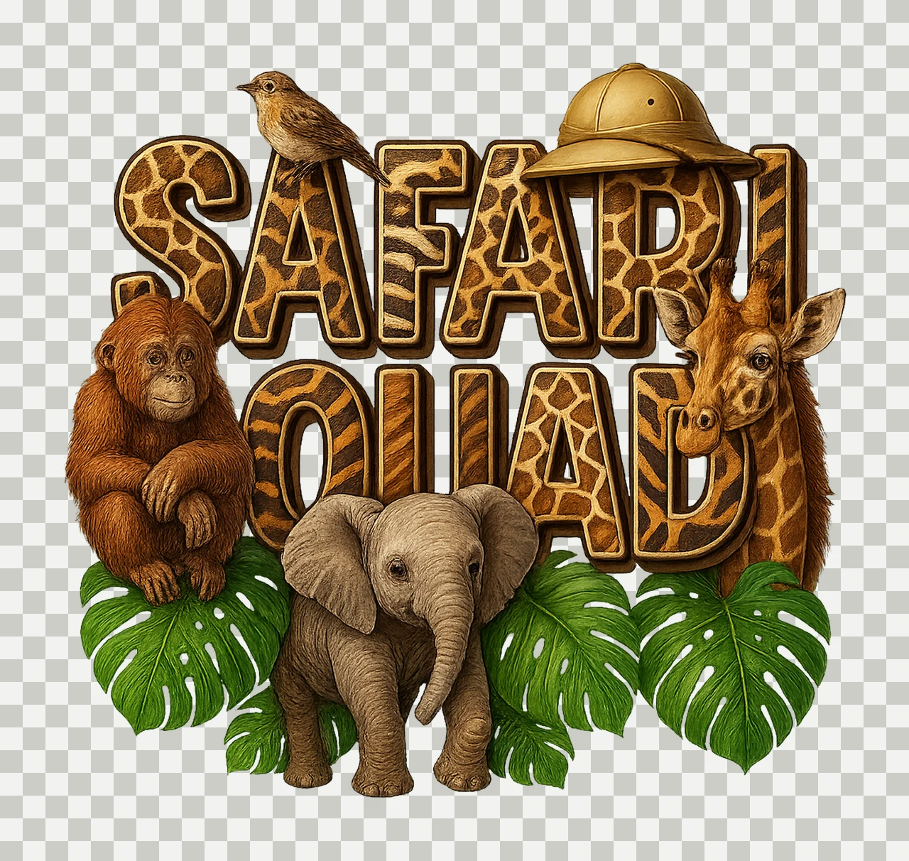 Safari Squad Daddy Family Vacation Design Safari Trip transparency and detail preview thumbnail