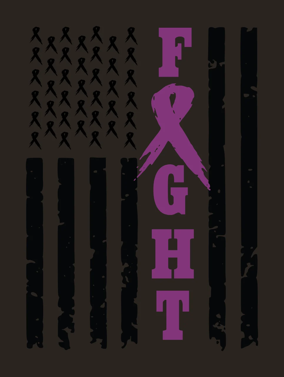 Fight Grunge Flag With Ribbons displaying texture distressed contrast preview thumbnail