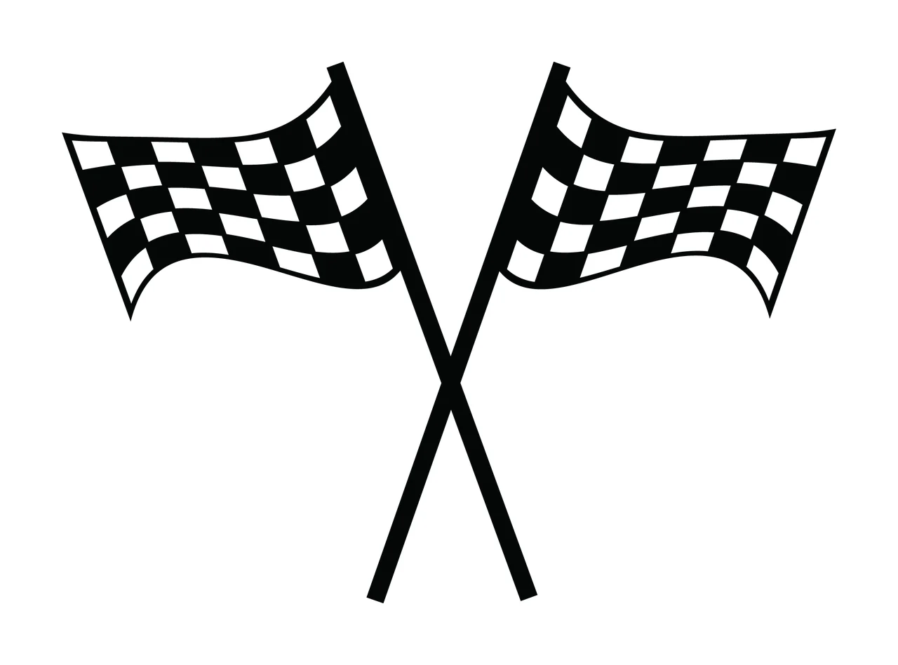 Can Glass Wrap Crossed Checkered Racing Flags Graphic