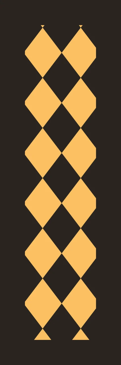 Geometric diamond pattern border Illustration with diamonds, rhombus shapes, argyle pattern and geometric lattice in light orange, yellow and white contrast preview thumbnail