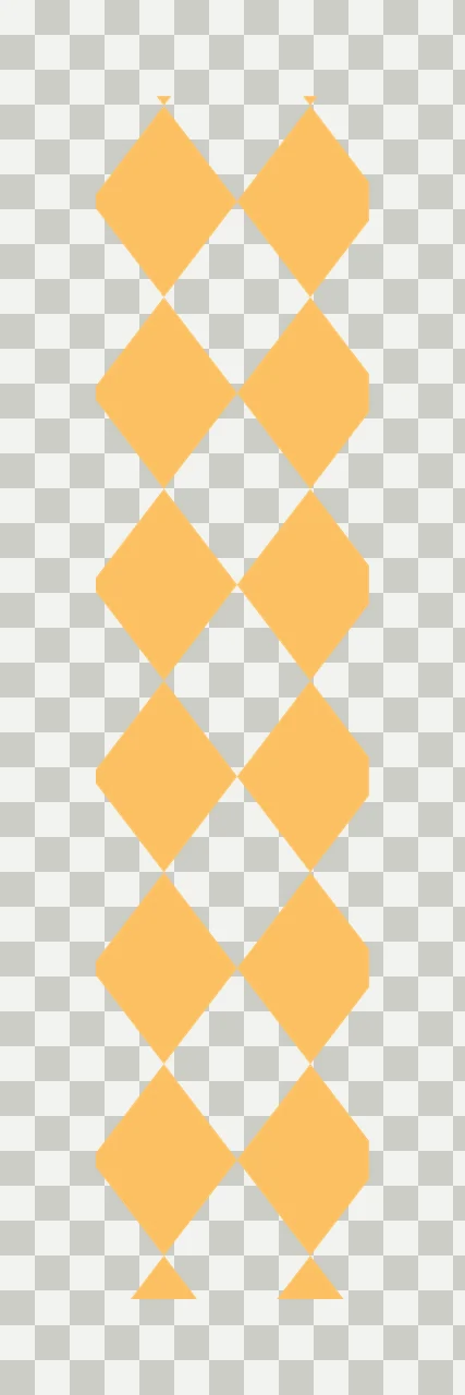 Geometric diamond pattern border Illustration with diamonds, rhombus shapes, argyle pattern and geometric lattice in light orange, yellow and white transparency and detail preview thumbnail