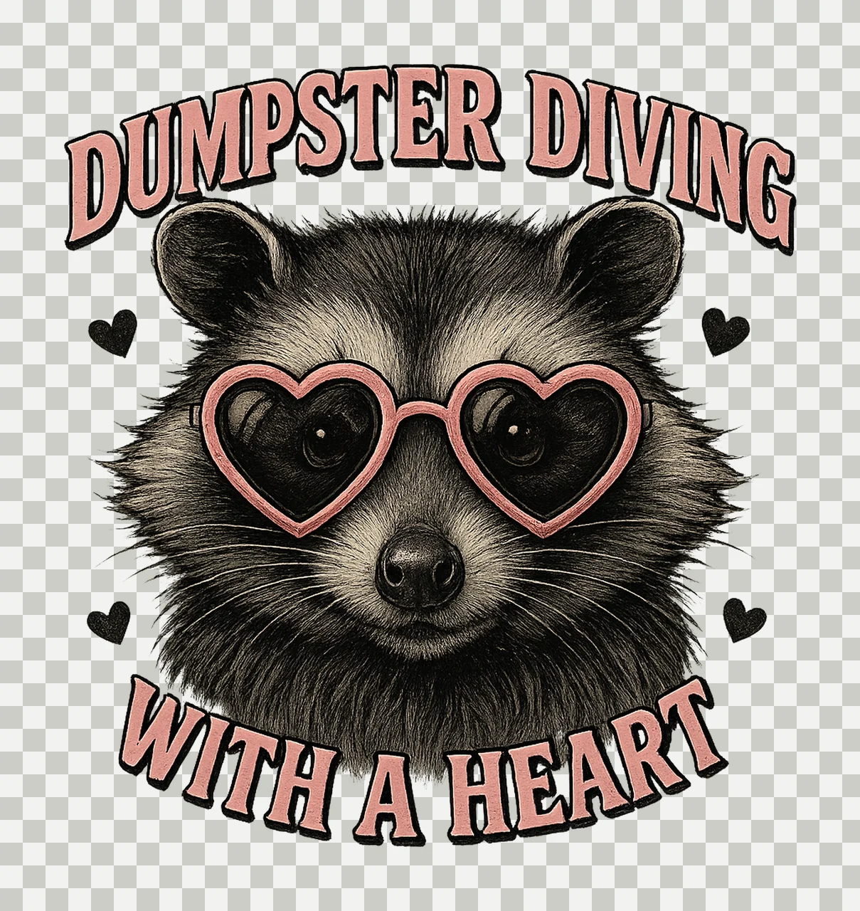 Dumpster Diving Into Your Heart Valentines Anti Love Vday transparency and detail preview thumbnail