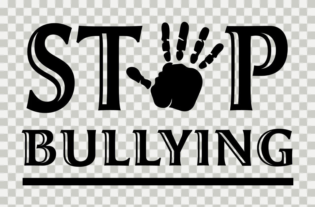Anti Bullying Stop Bullying Text With Hand Print transparency and detail preview thumbnail