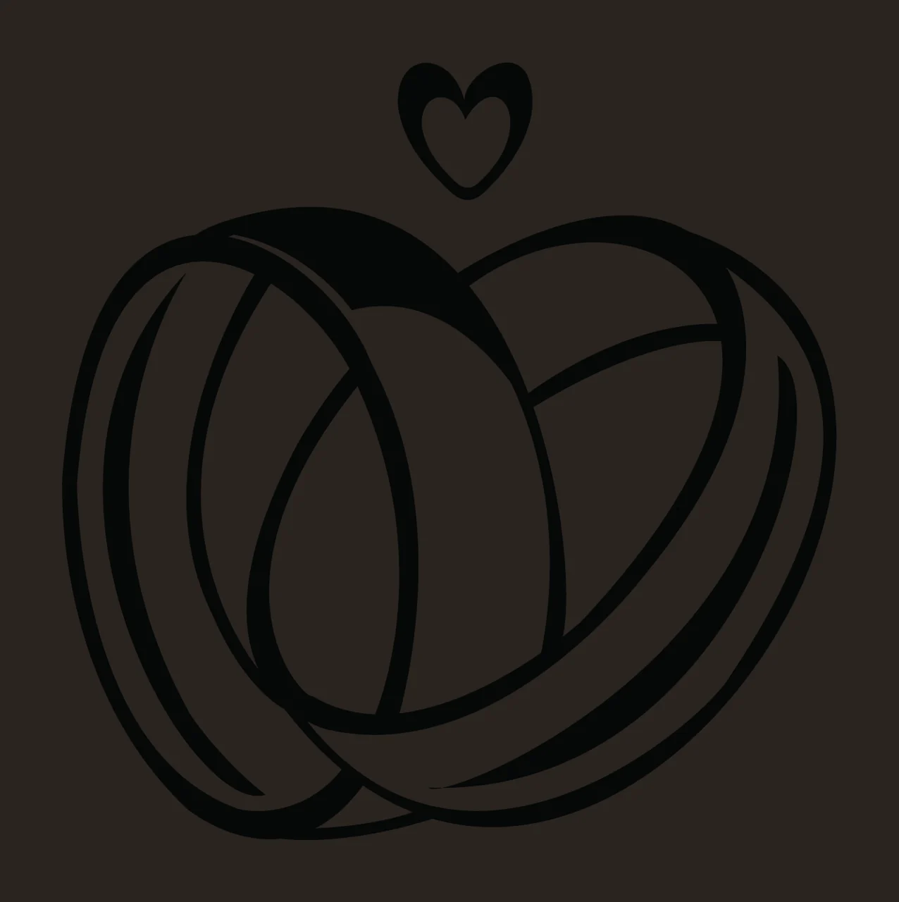 Wedding Rings Overlapping With Heart And Jewelry contrast preview thumbnail