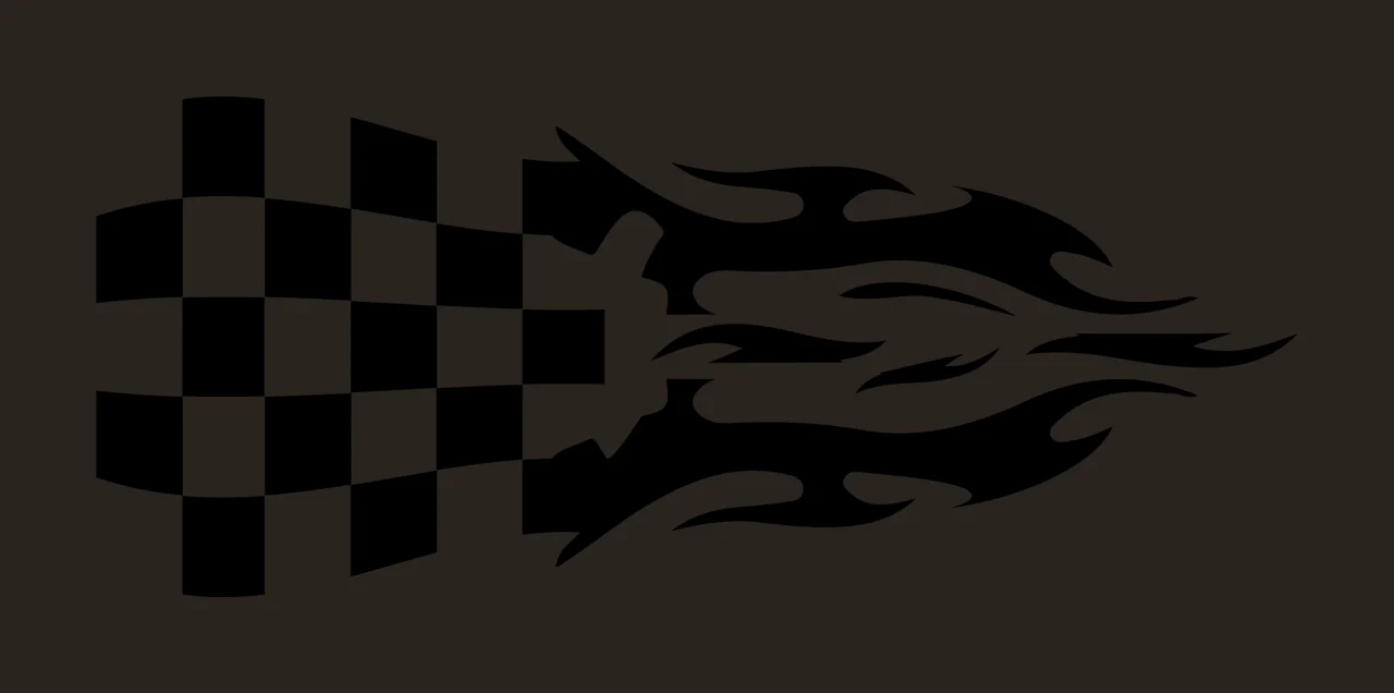 Can Glass Wrap Checkered Pattern Flaming With Flames contrast preview thumbnail