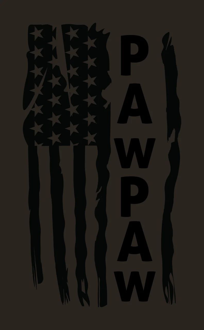 Flag Pawpaw Vertical Distressed Graphic With Text Variation contrast preview thumbnail