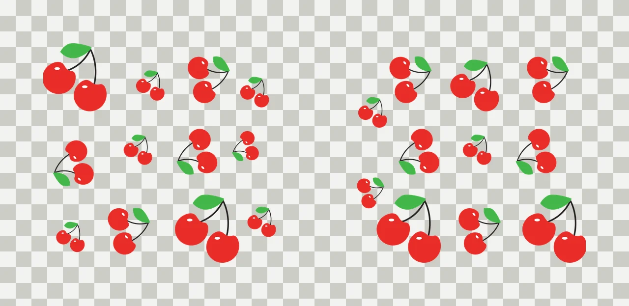 Can Glass Wrap Cherry Fruit Silhouette Pattern Arrangement cherries transparency and detail preview thumbnail