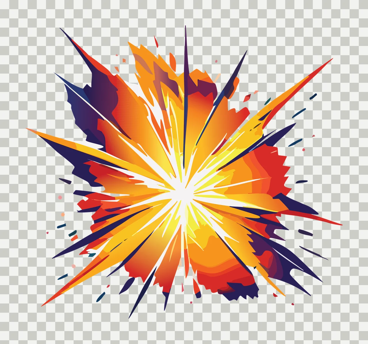 Black And Grey Sharp Geometric Explosion shape exploding square transparency and detail preview thumbnail