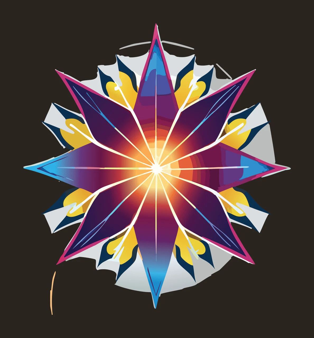 Geometric Abstract Starburst Radial Graphic geometry lines contrast preview thumbnail