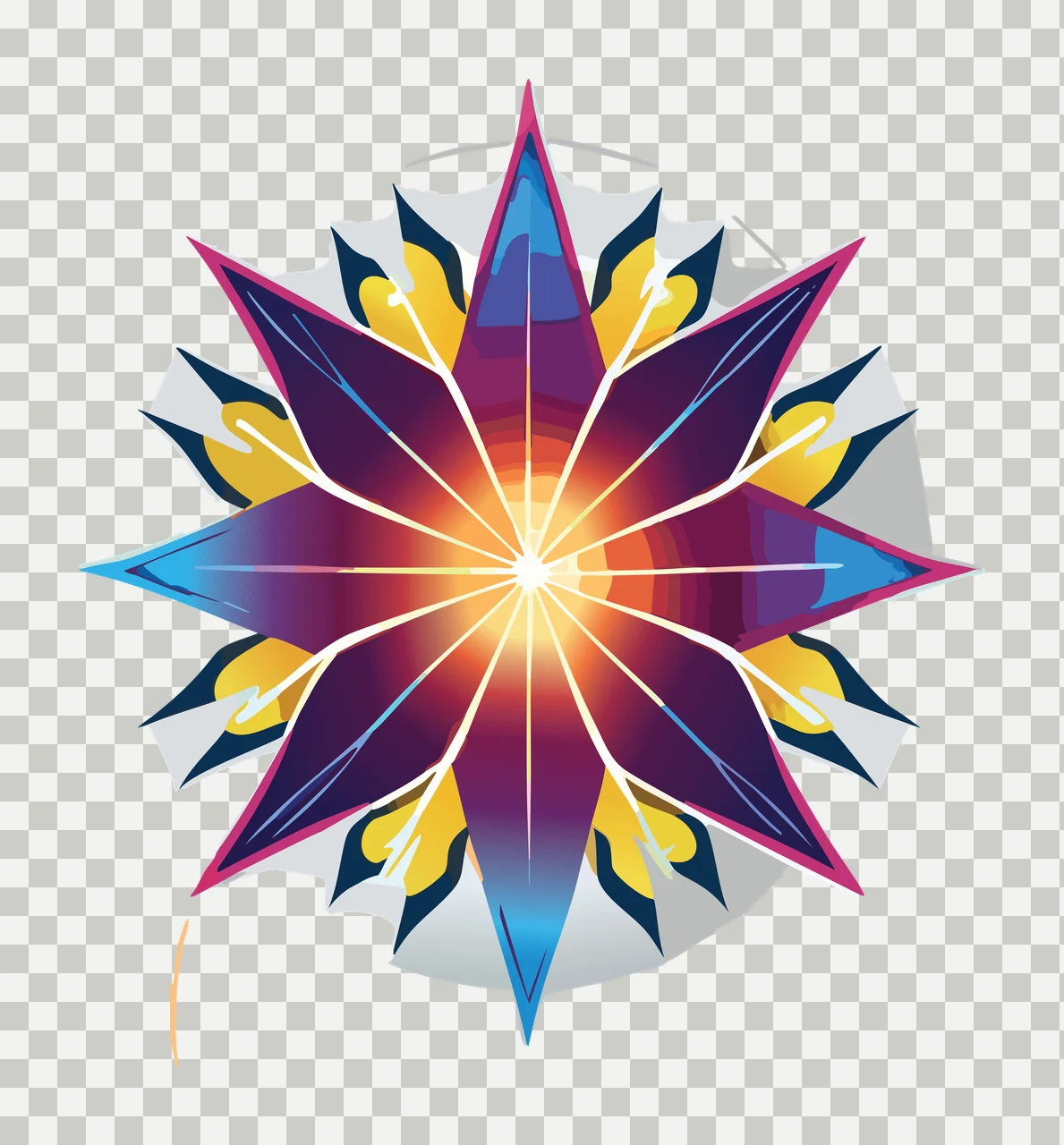 Geometric Abstract Starburst Radial Graphic geometry lines transparency and detail preview thumbnail