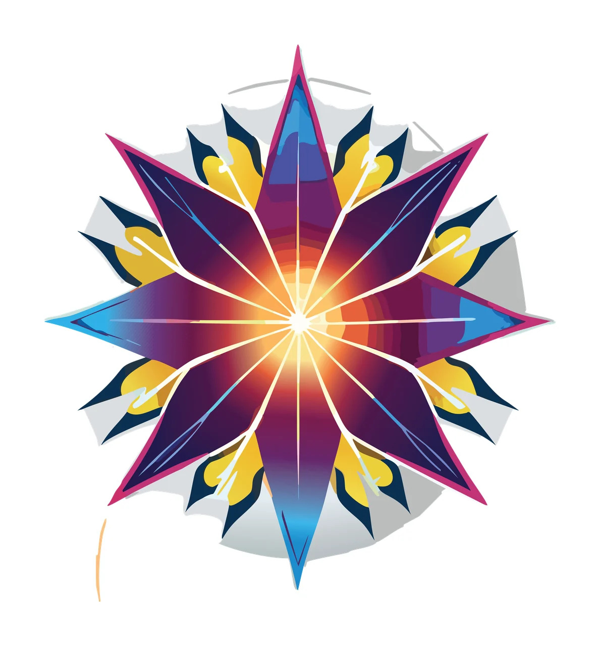 Geometric Abstract Starburst Radial Graphic geometry lines