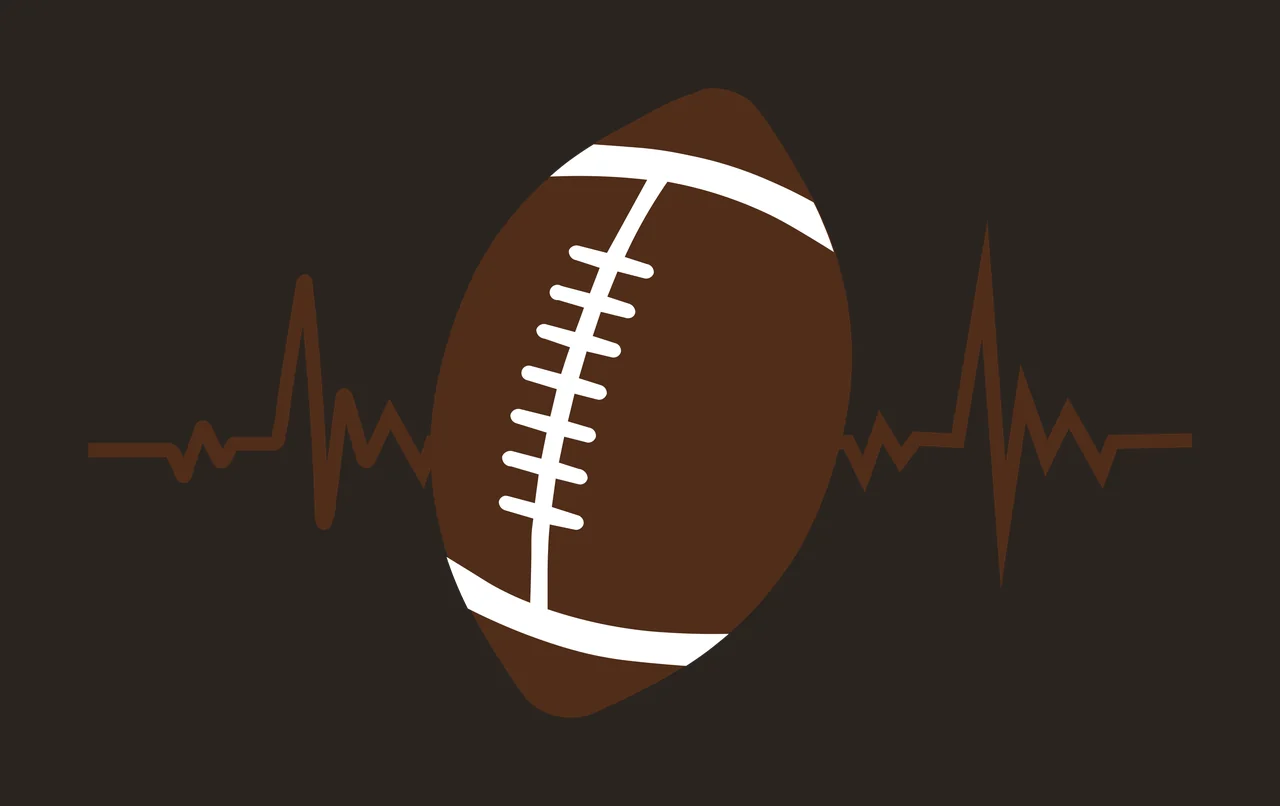 Keychain Rugby Ball Black Heartbeat Line Silhouette white pulse contrast preview thumbnail