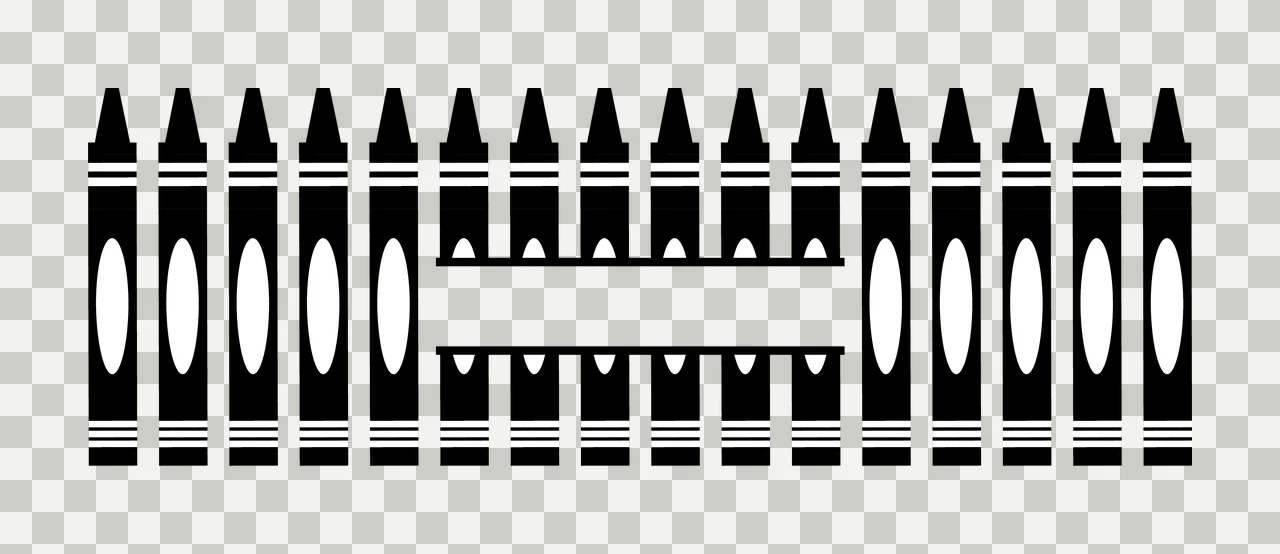 Can Glass Wrap Crayons Arranged In A Border transparency and detail preview thumbnail