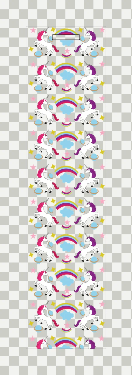 Unicorn Rainbow Star Vertical Pattern Design Unicorns and rainbows transparency and detail preview thumbnail