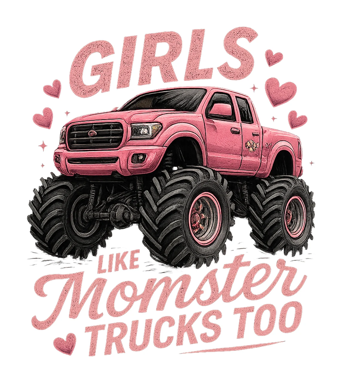 Pink Monster Truck Design Girls Like Monster Trucks Too Cute