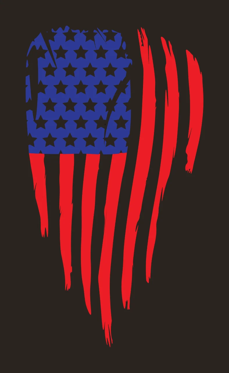 Flag Distressed With Torn Effect American stars stripes black contrast preview thumbnail