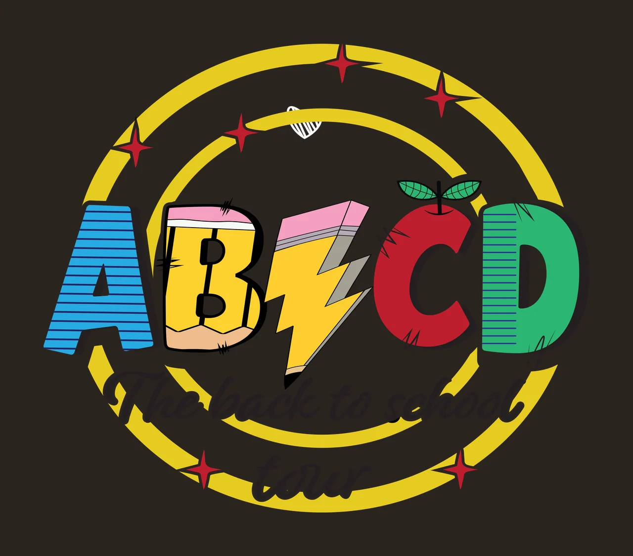 Black Circular Logo With Lightning Bolt And Star displaying contrast preview thumbnail