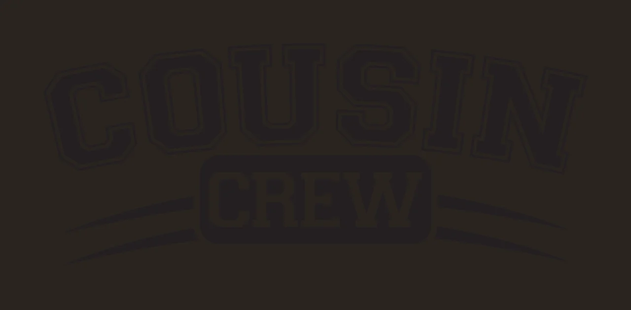 Cousin Crew Lettering On Curved Lines typography collegiate contrast preview thumbnail