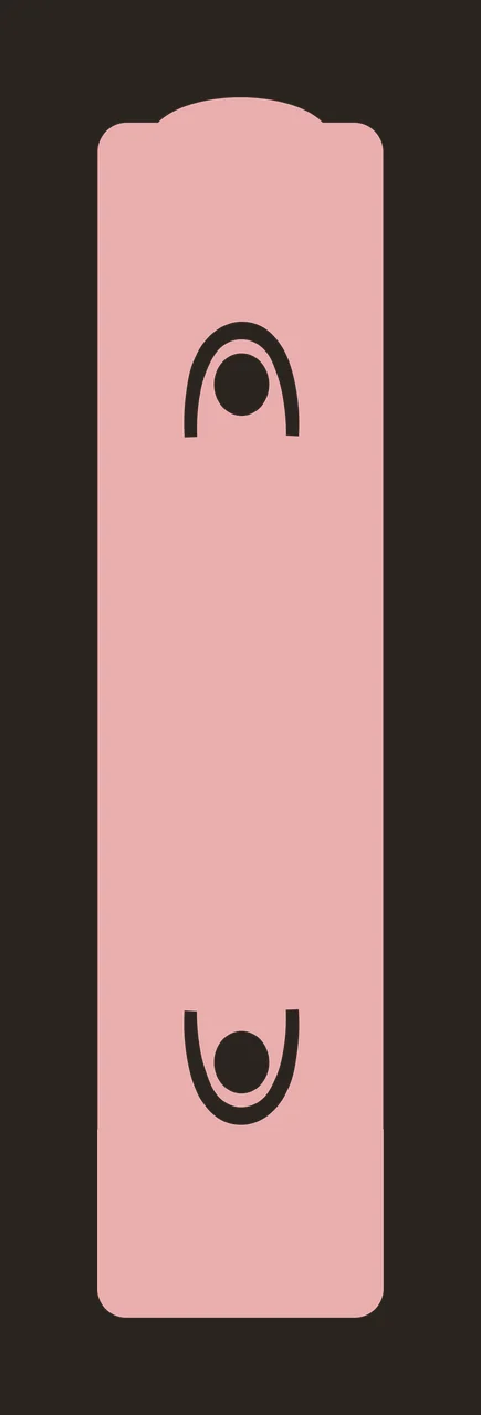 Black Rectangular Block With Inward Facing White Semi Geometric contrast preview thumbnail