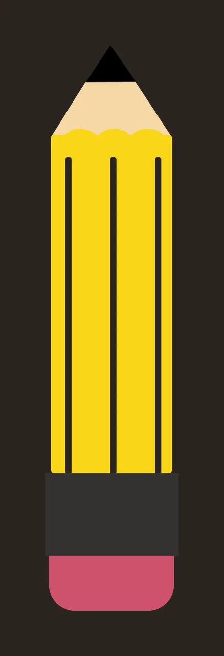 Pencil With Eraser And Lead Tip contrast preview thumbnail