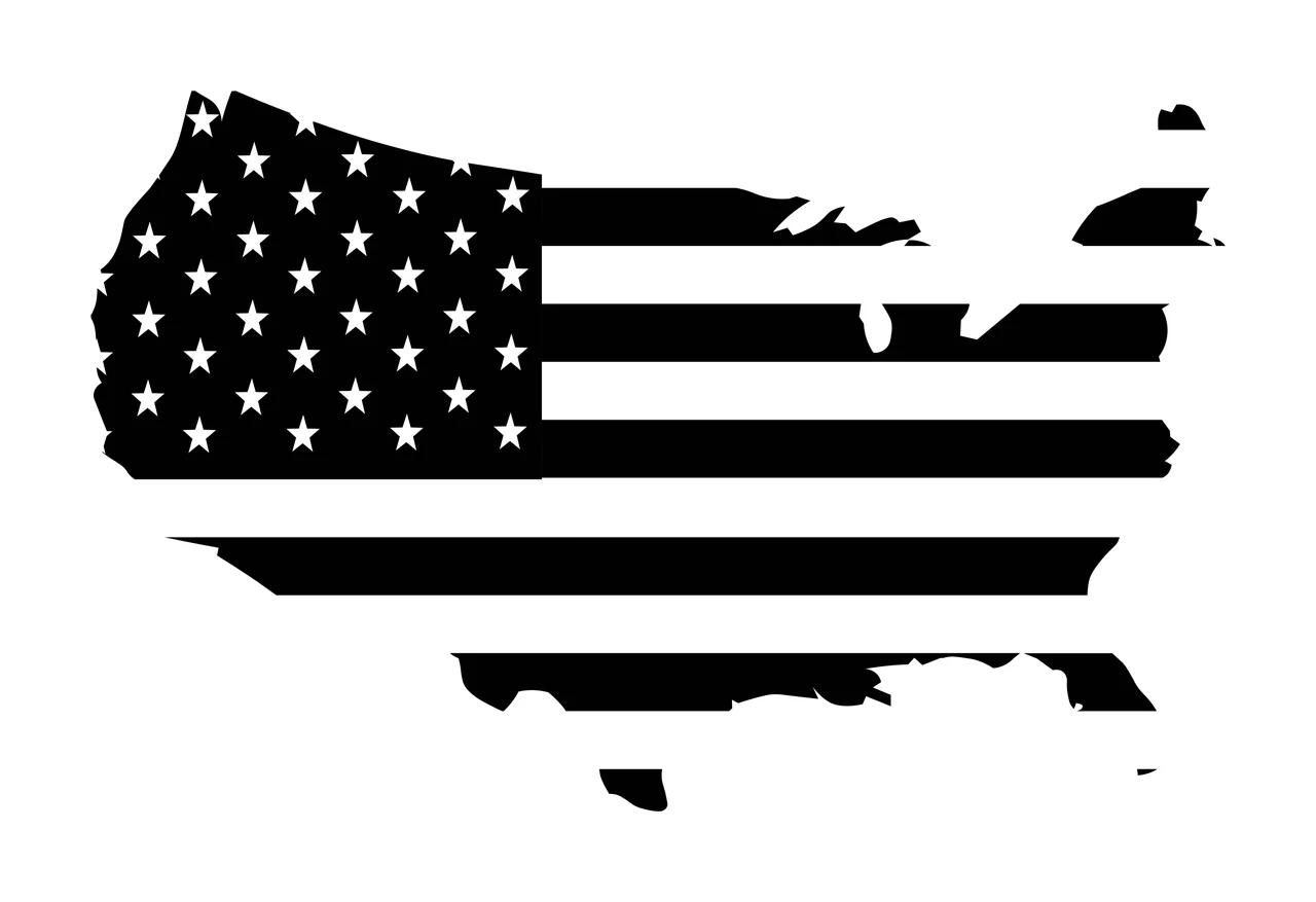Flag Map Silhouette Pattern outline Fill stars horizontal lines