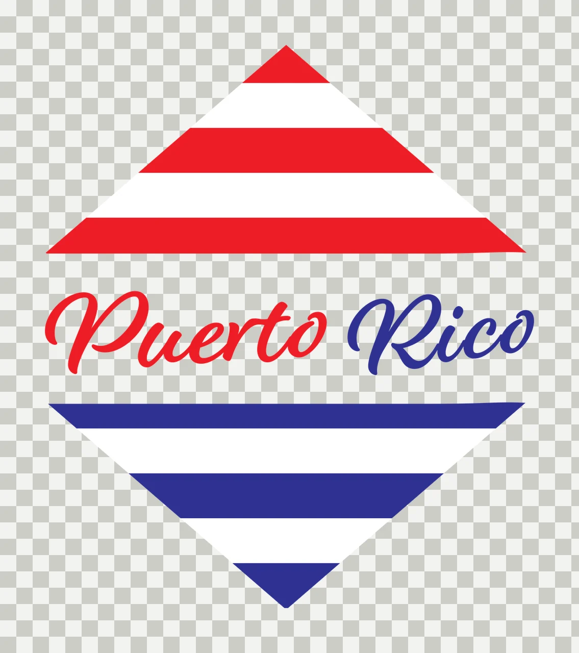 Puerto Rico Text With Diamond Frames diamonds graphic logotype transparency and detail preview thumbnail