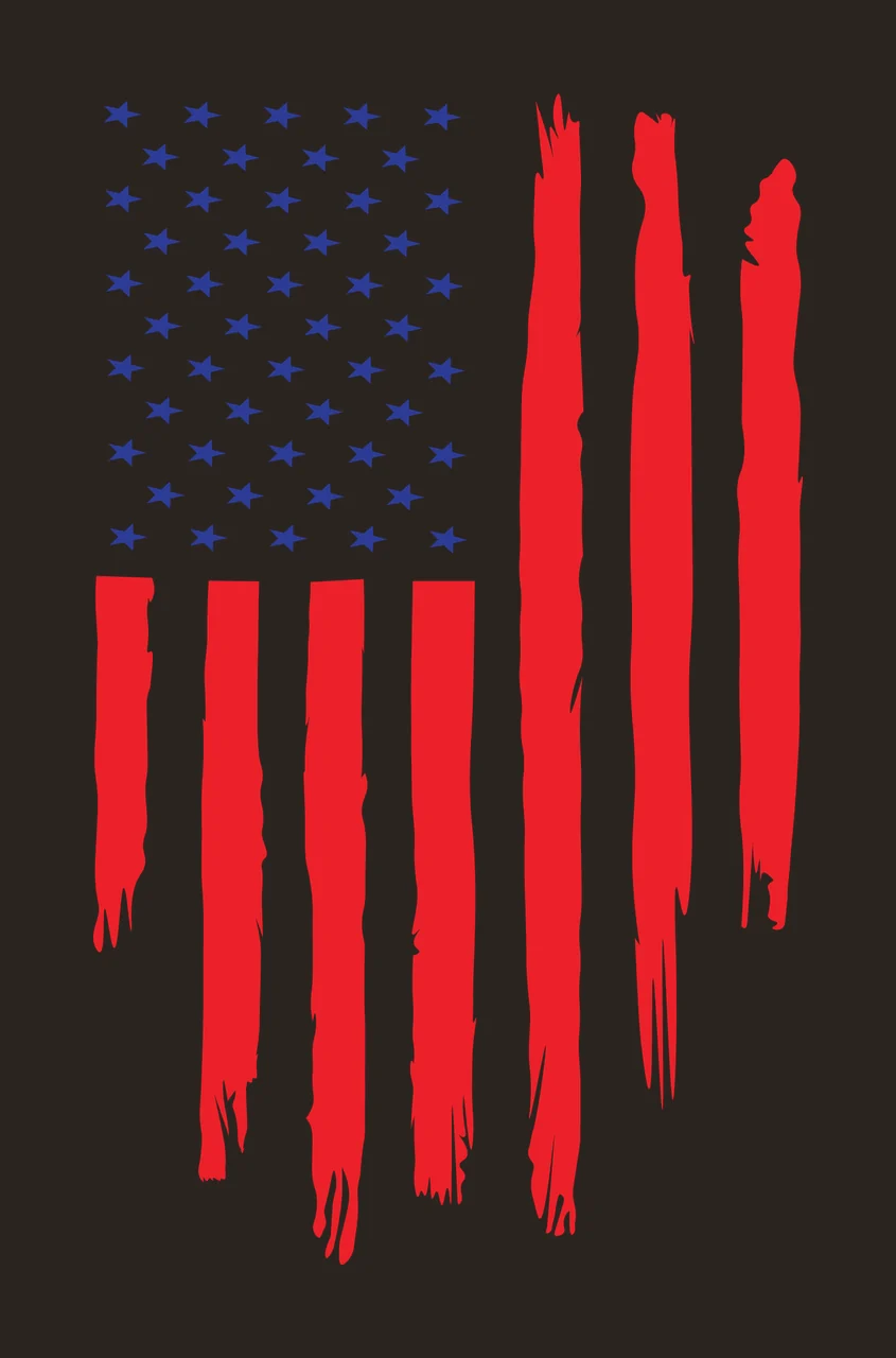 Can Glass Wrap United States Flag With Vertical contrast preview thumbnail
