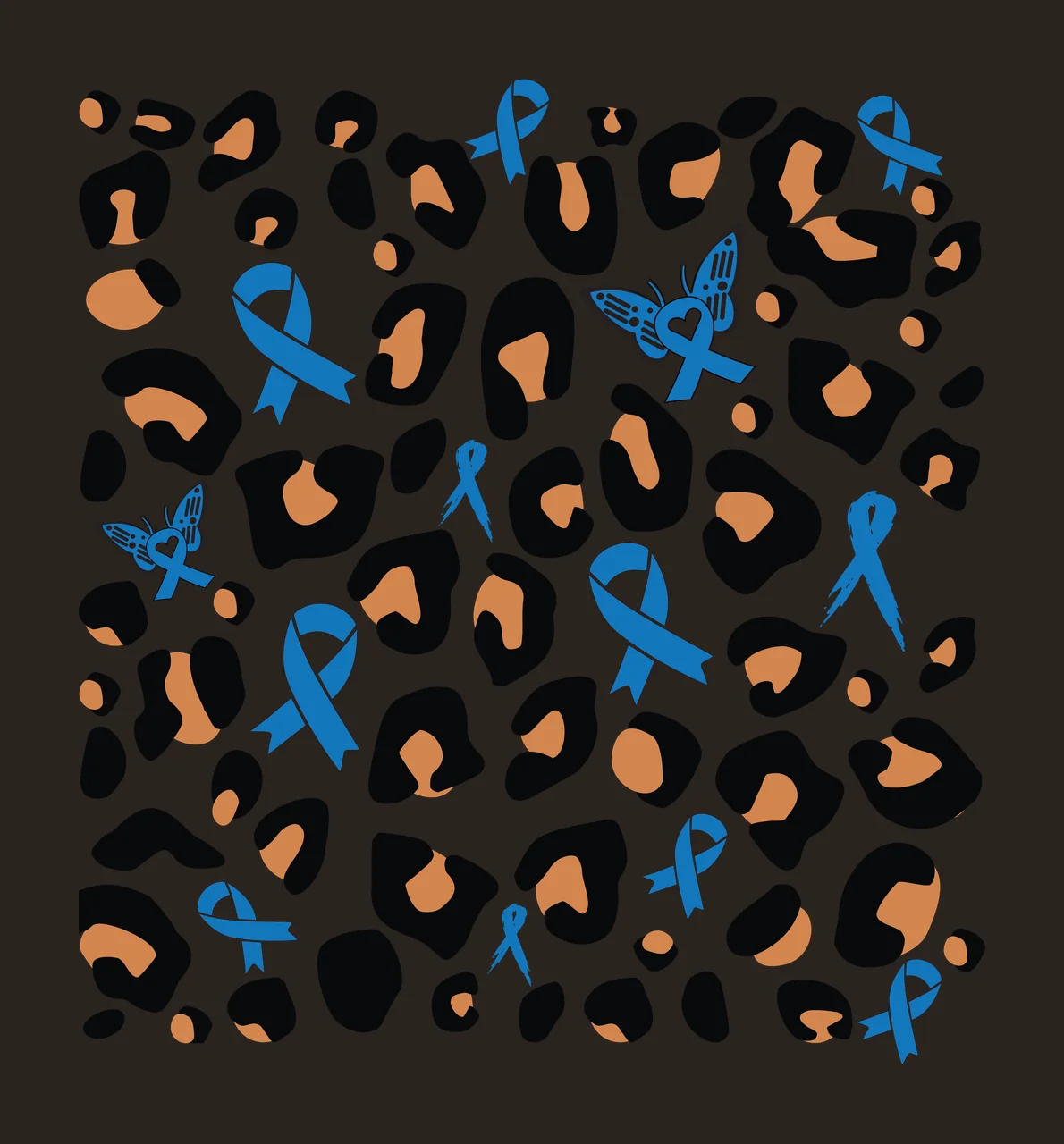 Ribbon Leopard Black And Spot Pattern ribbons spots butterfly contrast preview thumbnail