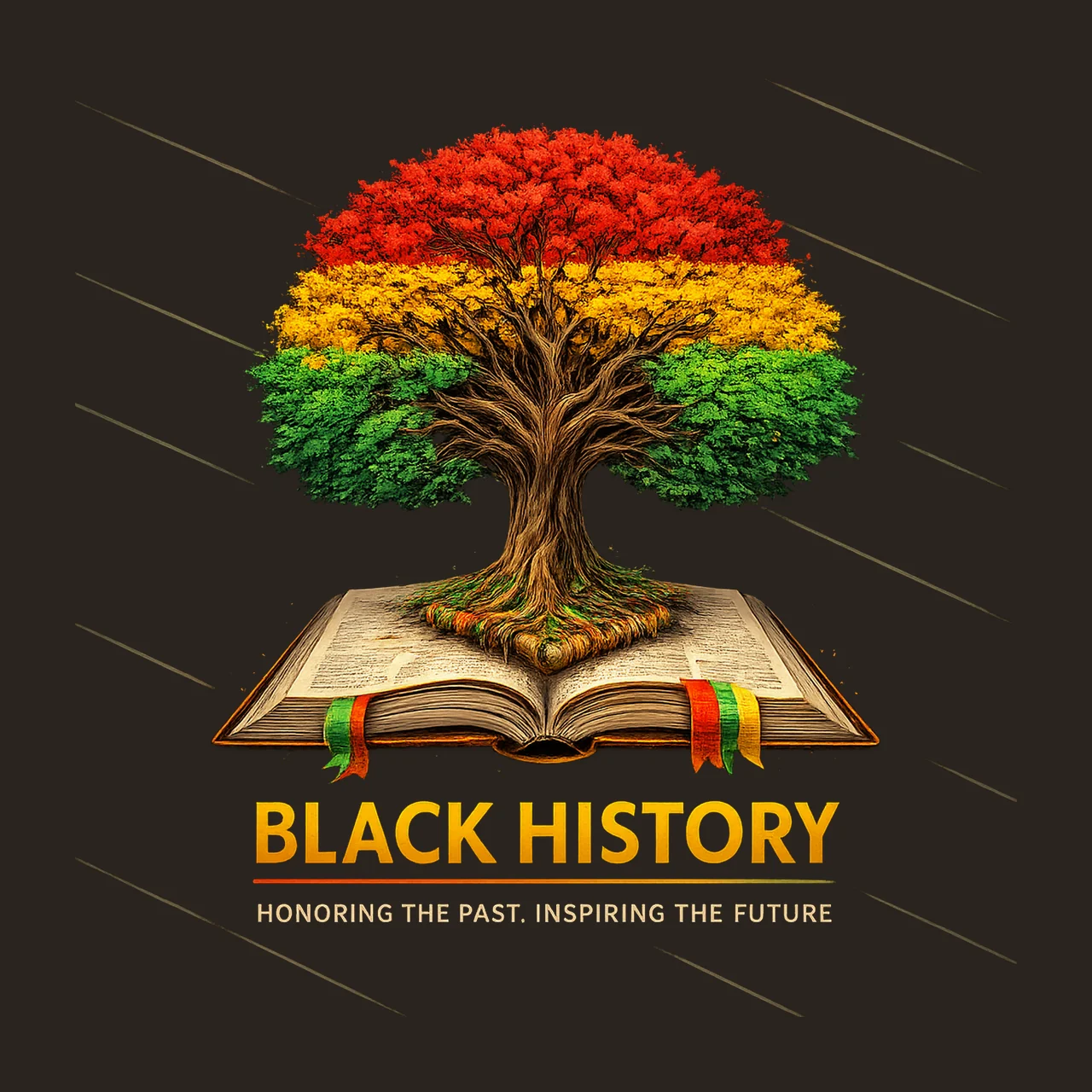 Black History Month African Heritage Tree Cultural Pride contrast preview thumbnail