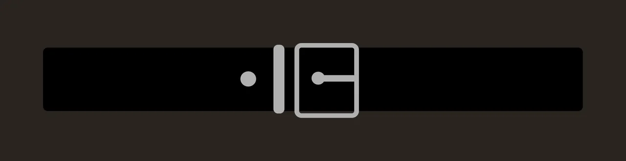Black Horizontal Belt Shape With A Central Buckle flat white contrast preview thumbnail