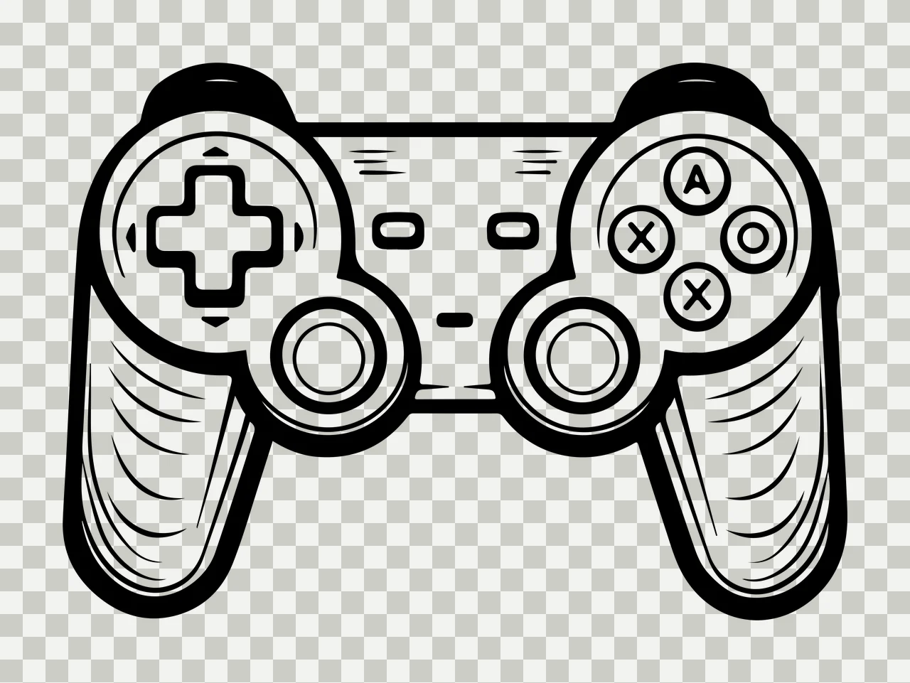 A X O X Handheld Game Controller Line buttons joysticks drawing transparency and detail preview thumbnail