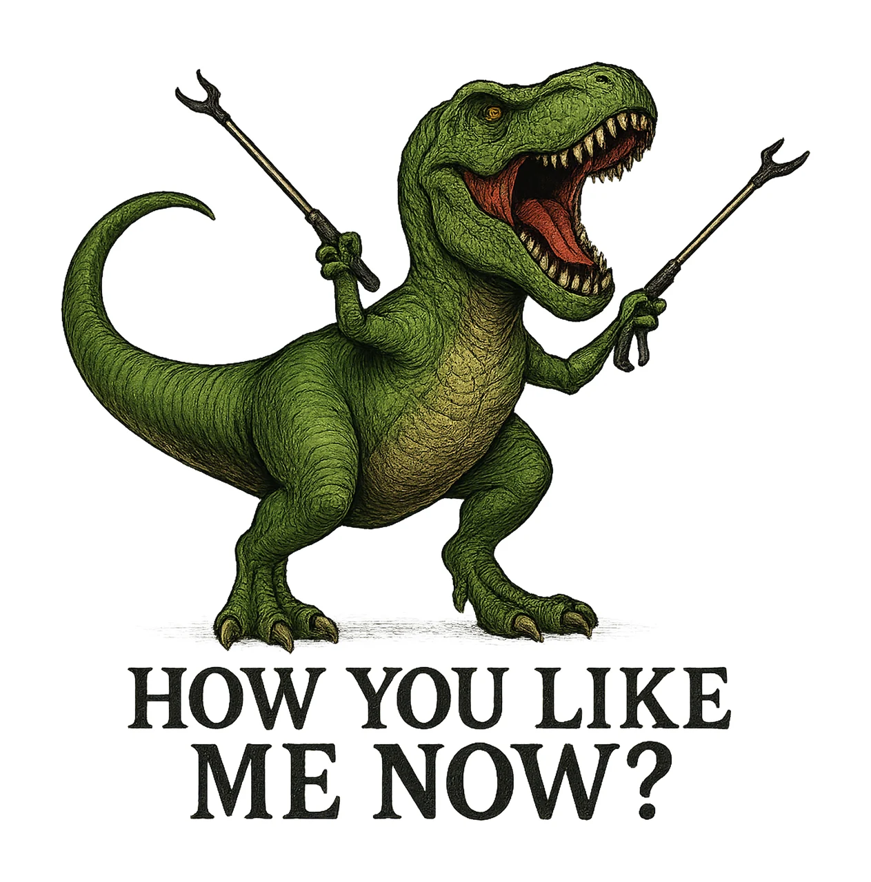 How You Like Me Now Dinosaur Funny Rex Design Sublimation