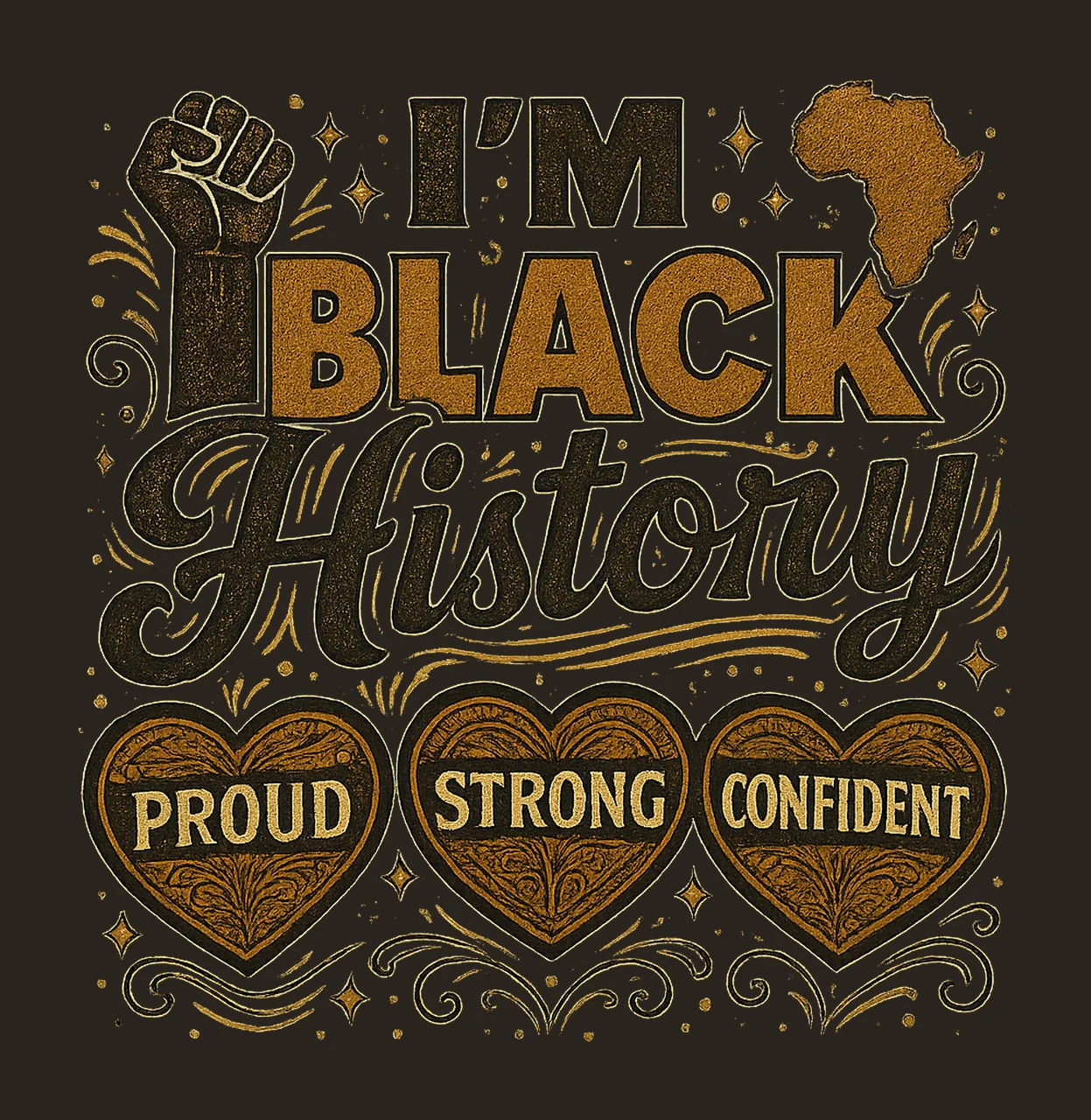 Black history month pride design Afro American African contrast preview thumbnail