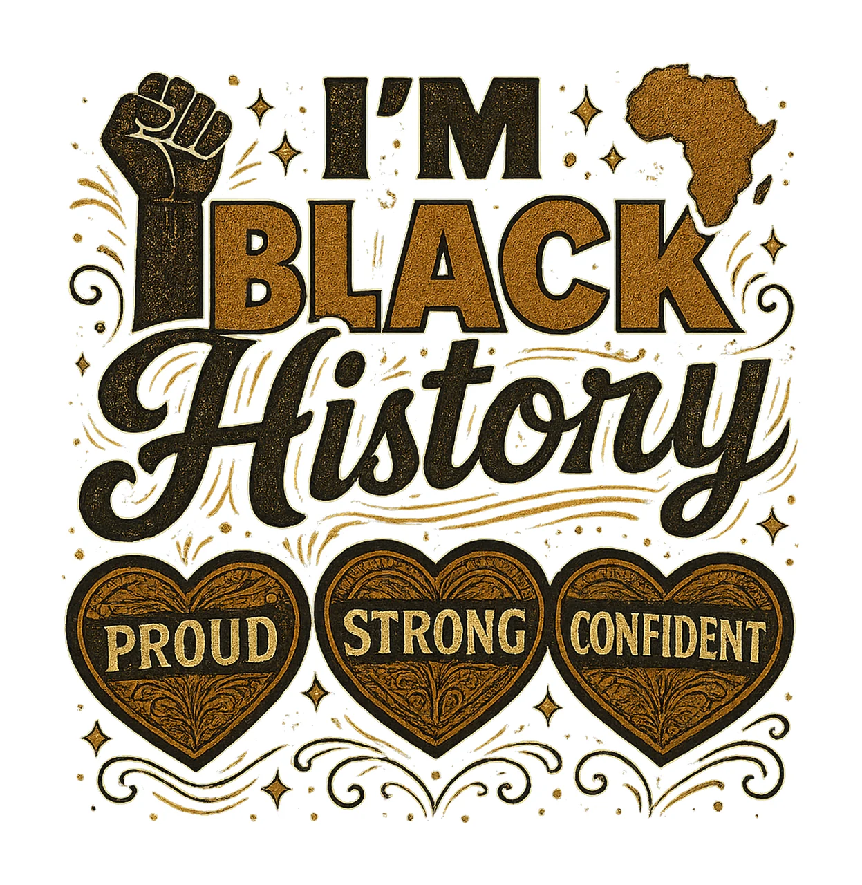 Black history month pride design Afro American African