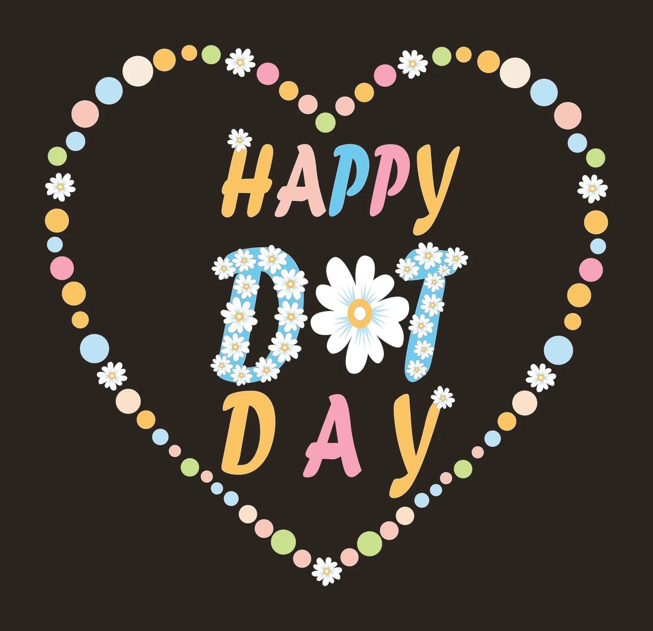 Text Inside Heart and black white decorative typography dots contrast preview thumbnail