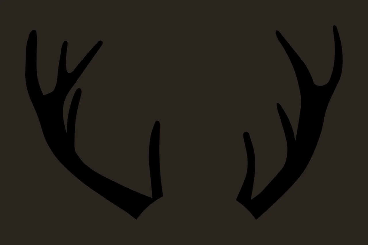 Deer Monogram Hunting Fishing Character 03 hunter buck antlers contrast preview thumbnail