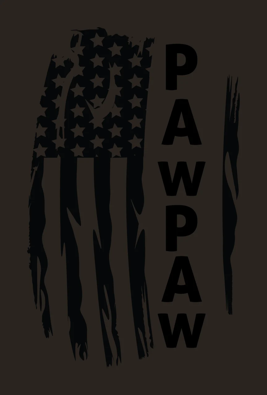 Flag Pawpaw Vertical Distressed Graphic With The Word displaying text contrast preview thumbnail