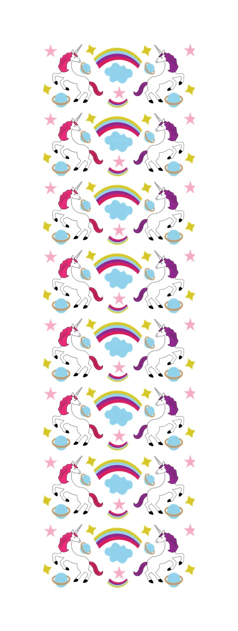 Unicorn And Rainbow Pattern star cloud seashell silhouette