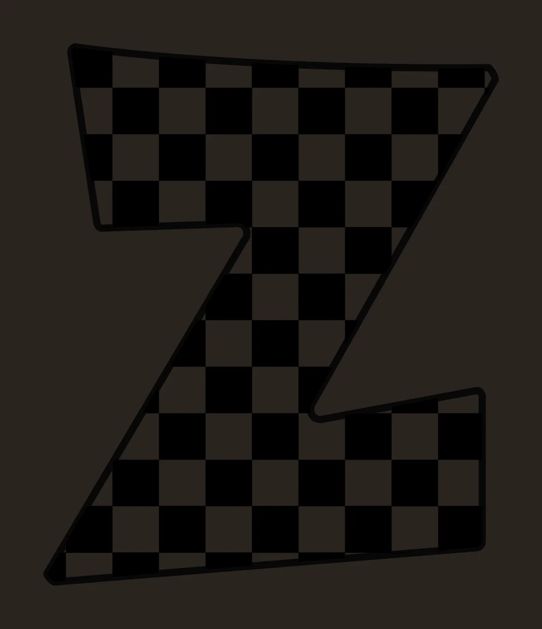 Can Glass Wrap Z Letter Checkerboard Monochrome Graphic contrast preview thumbnail