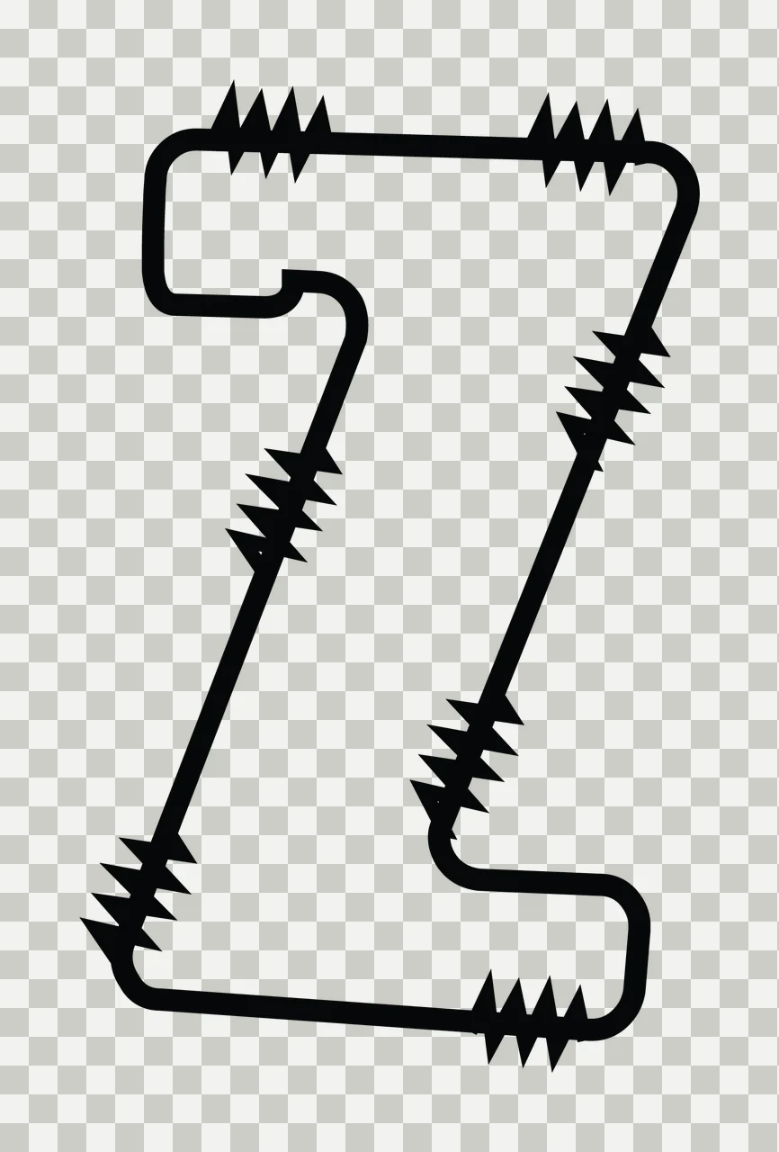 Letters Doodle Character 17 hand drawn sketch whimsical scalable transparency and detail preview thumbnail