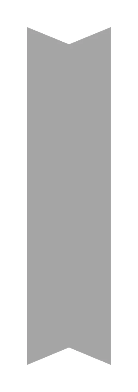 Simple Vertical Black Ribbon Element With Inward V banner flat