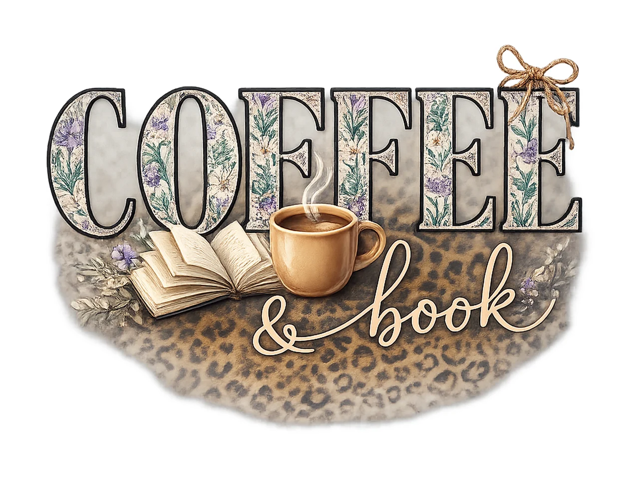 Boho Wildflower Coffee Book Bookish Design Cottagecore Book