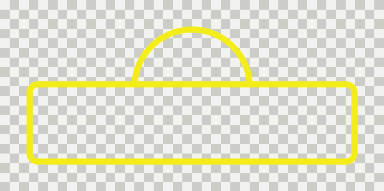 Black Line Drawing Of A Rectangle And Semi shape circle outline transparency and detail preview thumbnail