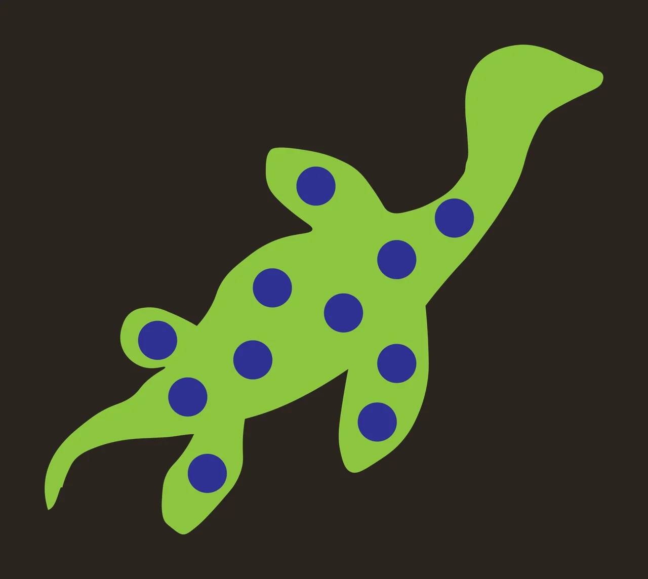 Aquatic Creature Swimming With Fins And Long Neck contrast preview thumbnail