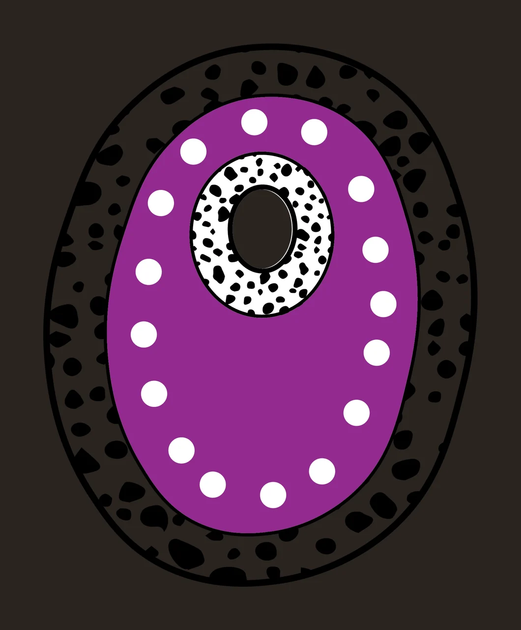 Dalmatian Dots Font Race Doodle Character 15 racing checkered flag contrast preview thumbnail