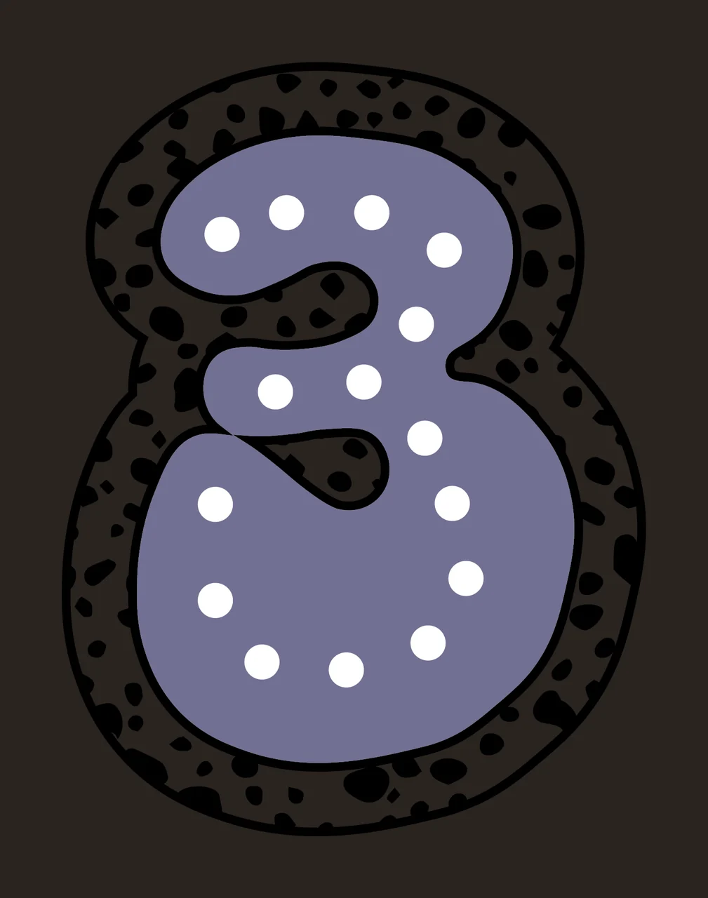 Dalmatian Dots Font Race Doodle Character 28 racing checkered flag contrast preview thumbnail
