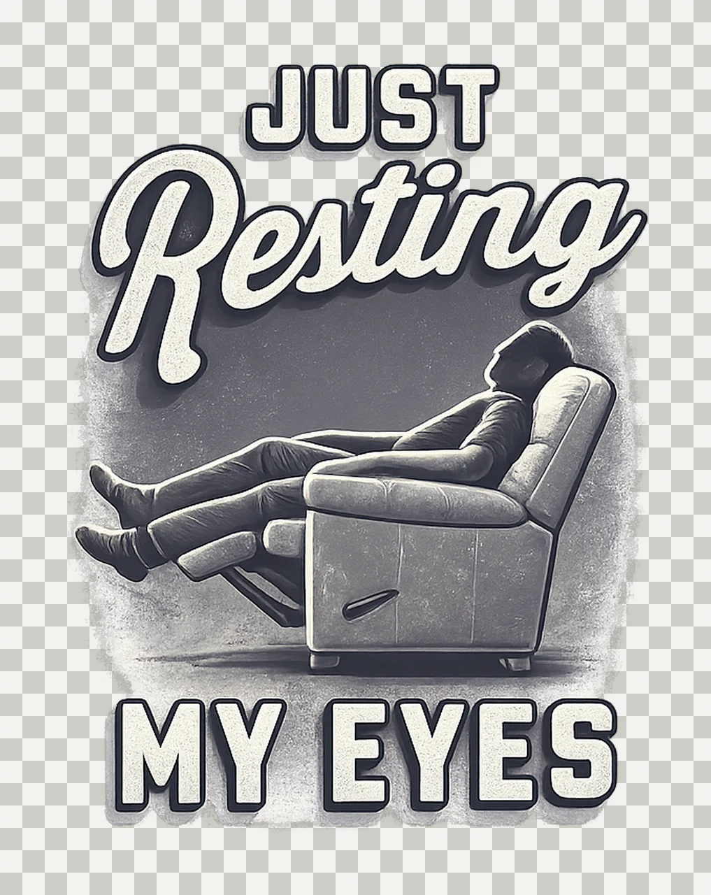 Just Resting My Eyes Funny Dad Shirt Design Fathers Day Gift transparency and detail preview thumbnail
